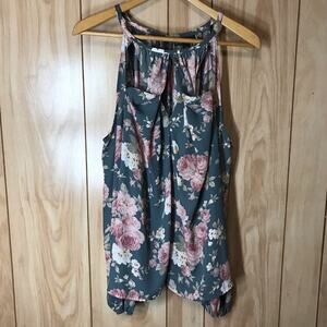 BOLD Elements Floral Cold Shoulder Long Sleeve Blouse XL